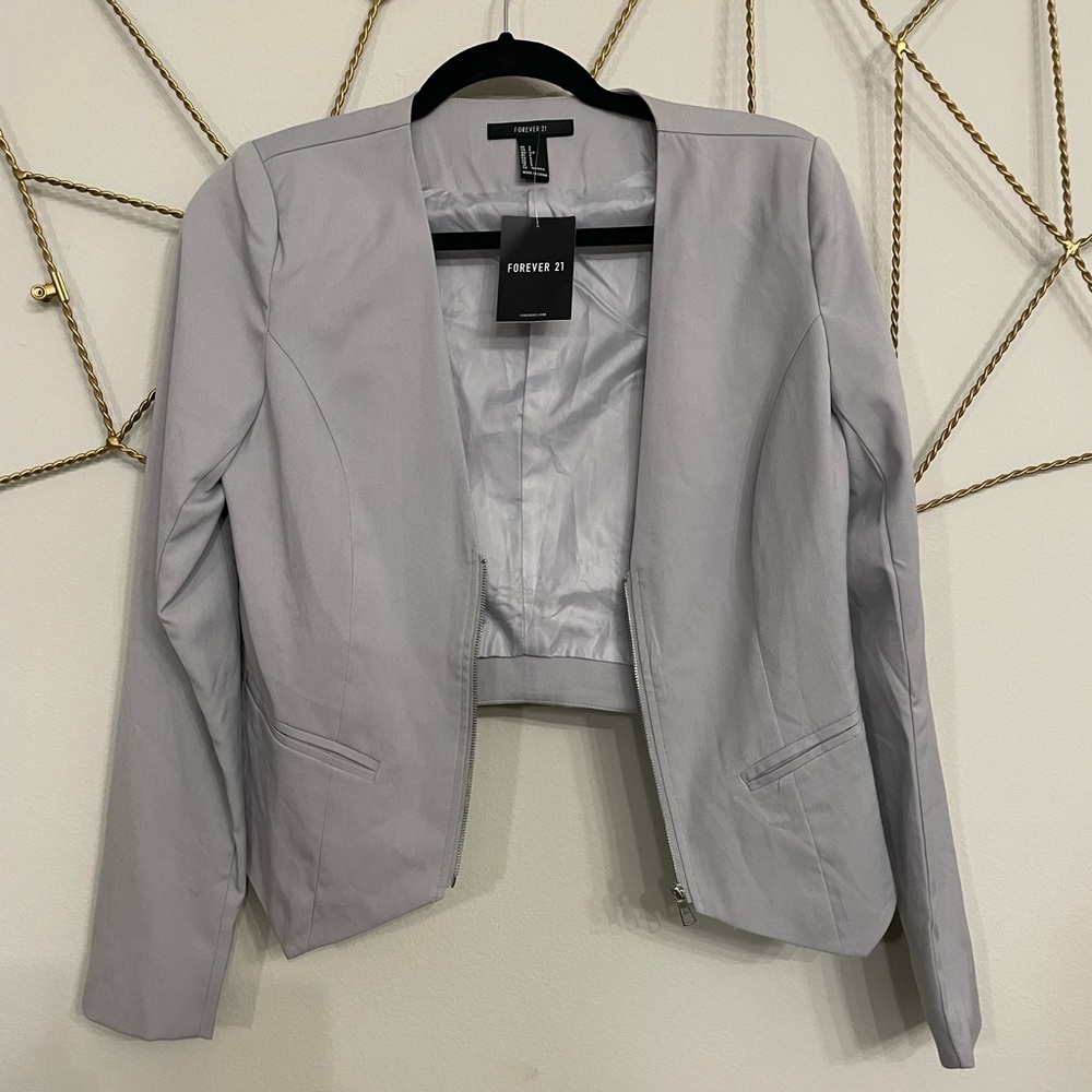 Grey blazer with tags